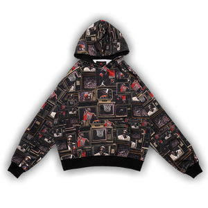 Air Jordan Brooklyn Fleece Printed Pullover Hoodie 'Black/Sail'