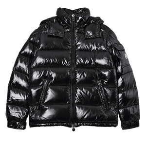Moncler Maya Hooded Puffer Shiny Jacket 'Black'