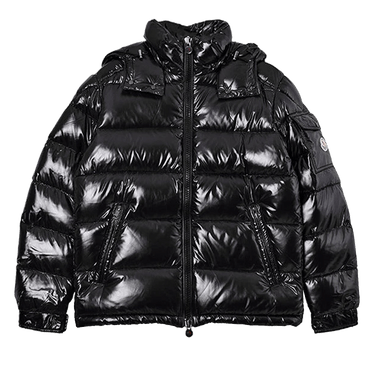 Moncler Maya Hooded Puffer Shiny Jacket 'Black'