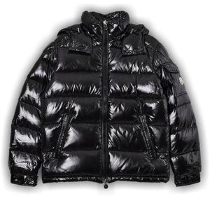 Moncler Maya Hooded Puffer Shiny Jacket 'Black'