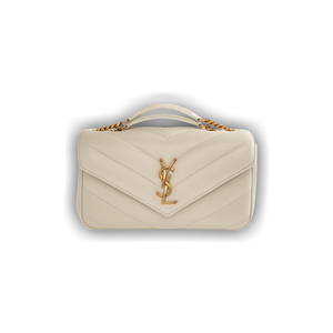 Saint Laurent Small Loulou Chain Bag 'Crema Soft'