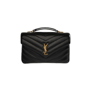 Saint Laurent Loulou Foldover Top Large Shoulder Bag 'Black'