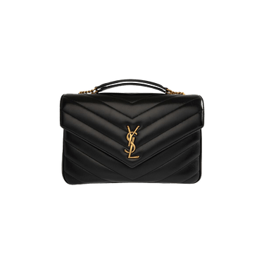 Saint Laurent Loulou Foldover Top Large Shoulder Bag 'Black'