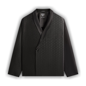 Kith x Giorgio Armani Monogram Long Sleeve Thompson Crossover Shirt 'Black'