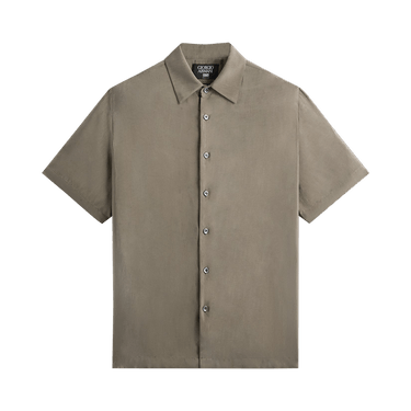 Kith x Giorgio Armani Silky Short Sleeve Button Up 'Gravel'