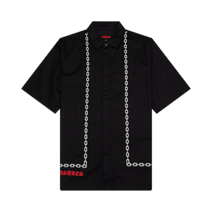 Pleasures Chain Button Up Shirt 'Black'