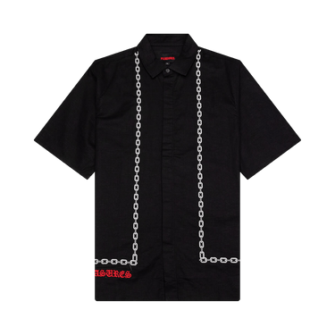 Pleasures Chain Button Up Shirt 'Black'