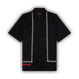 Pleasures Chain Button Up Shirt 'Black'