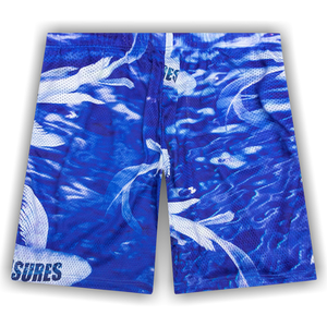 Pleasures Koi Mesh Shorts 'Blue'