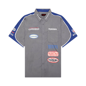 Pleasures Terror Button Up Shirt 'Grey'