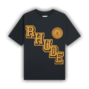 Rhude Collegiate Crest Tee 'Vintage Black'