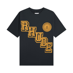 Rhude Collegiate Crest Tee 'Vintage Black'