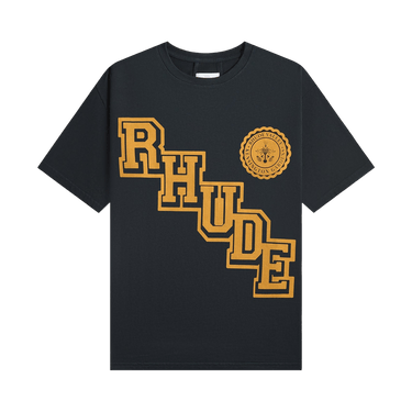 Rhude Collegiate Crest Tee 'Vintage Black'