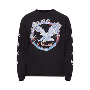 Rhude Notting Hill Eagle Long-Sleeve Tee 'Vintage Black'