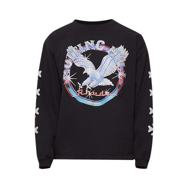 Rhude Notting Hill Eagle Long-Sleeve Tee 'Vintage Black'