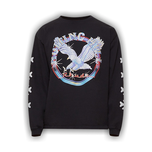Rhude Notting Hill Eagle Long-Sleeve Tee 'Vintage Black'