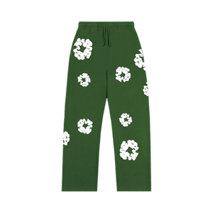 Denim Tears Cotton Wreath Baggy Sweatpants 'Green'