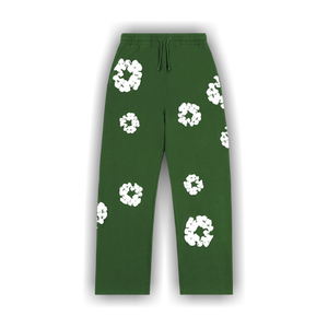 Denim Tears Cotton Wreath Baggy Sweatpants 'Green'