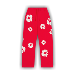 Denim Tears Cotton Wreath Baggy Sweatpants 'Red'