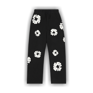 Denim Tears Cotton Wreath Baggy Sweatpants 'Black'