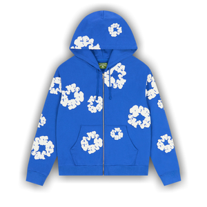 Denim Tears Cotton Wreath Zip Hoodie 'Blue'