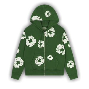 Denim Tears Cotton Wreath Zip Hoodie 'Green'