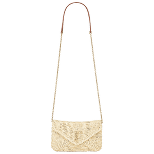 Saint Laurent Small Pouch On Chain 'Pale Brown/Brick'