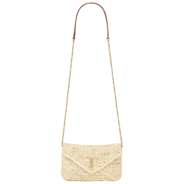 Saint Laurent Small Pouch On Chain 'Pale Brown/Brick'