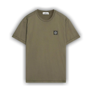 Stone Island Garment Dyed Logo T-Shirt 'Military Green'