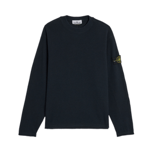 Stone Island Ribbed Wool Nylon Sweatshirt 'Navy Blue'