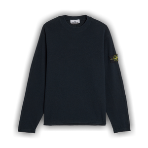 Stone Island Ribbed Wool Nylon Sweatshirt 'Navy Blue'