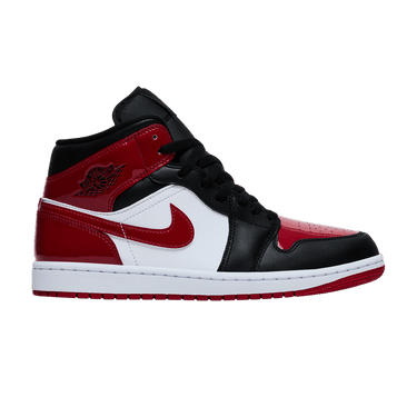 Air Jordan 1 Mid 'Patent Bred Toe'