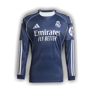 adidas Real Madrid 25/26 Long Sleeve Away Jersey 'Legend Ink'