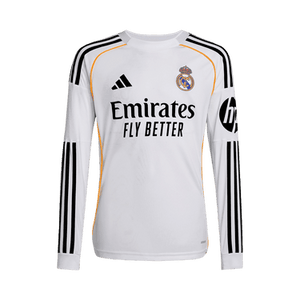 adidas Real Madrid 25/26 Long Sleeve Home Jersey 'White'
