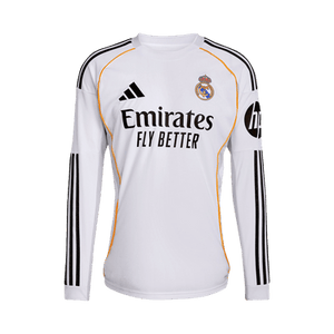 adidas Real Madrid 25/26 Long Sleeve Home Jersey 'White'