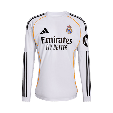 adidas Real Madrid 25/26 Long Sleeve Home Jersey 'White'