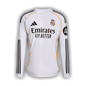 adidas Real Madrid 25/26 Long Sleeve Home Jersey 'White'
