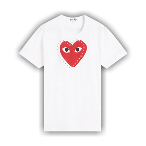 Comme des Garçons PLAY Heart Stud Tee 'White'