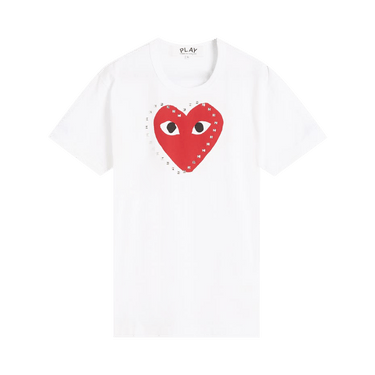 Comme des Garçons PLAY Heart Stud Tee 'White'