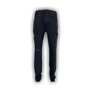 PURPLE BRAND Knee Slit Rinse Slim Denim 'Black'