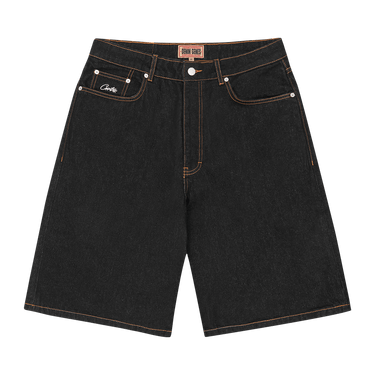 Corteiz Dual Stripe Denim Short 'Washed Black'