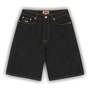 Corteiz Dual Stripe Denim Short 'Washed Black'