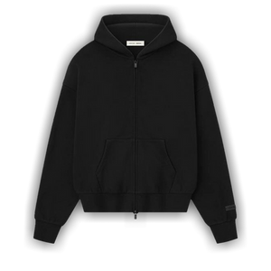 Fear of God Essentials Classic Full Zip Hoodie 'Jet Black'