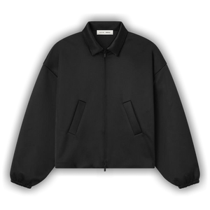 Fear of God Essentials Bonded Satin Zip-Up Bomber Jacket 'Jet Black'
