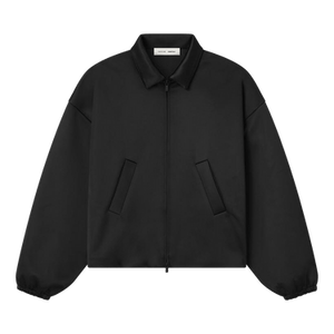 Fear of God Essentials Bonded Satin Zip-Up Bomber Jacket 'Jet Black'