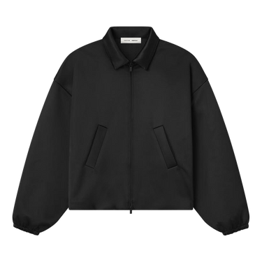 Fear of God Essentials Bonded Satin Zip-Up Bomber Jacket 'Jet Black'