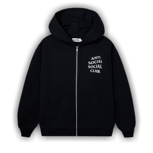 Anti Social Social Club Mind Game Glitter Zip-Hoodie 'Black'