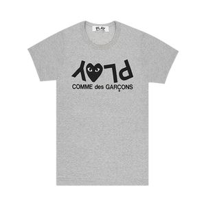 Comme des Garçons PLAY Inverted Text T-Shirt 'Grey'