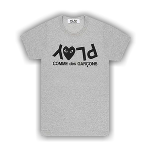 Comme des Garçons PLAY Inverted Text T-Shirt 'Grey'