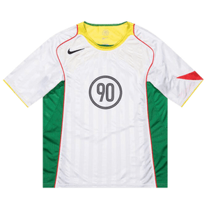 Nike T90 Dri-Fit Soccer Jersey 'White/Opti Yellow/Light Crimson/Black'